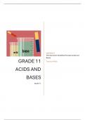 Grade 11 and 12 Chemistry acids and Bases