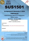 SUS1501 Assignment 8 PORTFOLIO (COMPLETE ANSWERS) Semester 2 2024