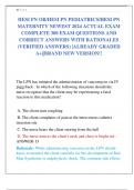 HESI PN OB/HESI PN PEDIATRICS/HESI PN  MATERNITY NEWEST 2024 ACTUAL EXAM  COMPLETE 300 EXAM QUESTIONS AND  CORRECT ANSWERS WITH RATIONALES  (VERIFIED ANSWERS) |ALREADY GRADED  A+||BRAND NEW VERSION!!