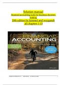 Solution manual for financial accounting tools for business decision making 10th edition by kimmel and weygandt all chapters 1 to 13 ISBN;9781119791089