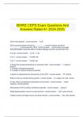 IBHRE CEPS Exam Questions And Answers Rated A+ 2024-2025.