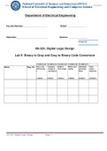 Lab5 Code Conversion Binary-to-Gray and Gray-to-Binary