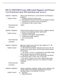 NR 511 Midterm Exam Q & A Latest 2022: Differential Diagnosis & Primary Care Practicum