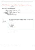 POL 101 Cumulative Graded Midterm Exam Questions and Answers,100% CORRECT
