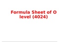 Concepts and Formulas of O level Math D 4024