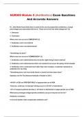 NUR909 Module 5 (Antibiotics) Exam Questions And Accurate Answers