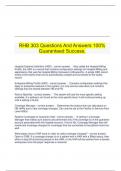   RHB 303 Questions And Answers 100% Guaranteed Success.