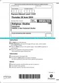 Pearson Edexcel Level 3 GCE Religious Studies Advanced PAPER 3: New Testament Studies QP JUNE 2024 