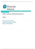 Pearson Edexcel GCE In Religious Studies (9RS0) Paper 4A Buddhism Mark Scheme  (Results) Summer 2024 