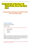  Fundamentals of Nursing 11th Edition Potter Perry Test Bank latest