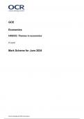 OCR A level Economics paper 3 June 2024 Final Mark scheme - (H460_03)