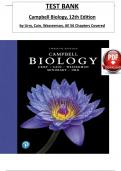 Test Bank - Campbell Biology, 12th Edition By (Urry/ Cain/ Wasserman/ Min), All 56 Chapters Covered, Verified Latest Edition