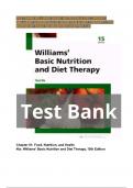 WILLIAMS' BASIC NUTRITION & DIET THERAPY  15TH EDITION BY STACI NIX MCINTOSH CHAPTER 1-23 TEST BANK