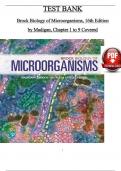 Brock Biology of Microorganisms, 16th Edition by Madigan - Test Bank, All 34 Chapters Covered