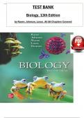 Test Bank for McGraw Hill Biology, 13th Edition by Raven, Johnson, Losos, ISBN: 9781264097852, All 58 Chapters Covered, Verified Latest Edition