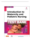 Test Bank - Introduction to Maternity and Pediatric Nursing 7e (Leifer 2015)