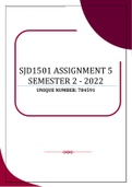 SJD1501 ASSIGNMENT 5 SEMESTER 2 - 2022 (784591)