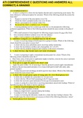 ATI COMPREHENSIVE C QUESTIONS AND ANSWERS ALL CORRECT| A GRADED