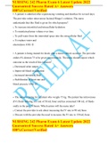 NURSING 242 Pharm Exam 6 Latest Update 2022 Guaranteed Success Rated A+ Answers 100%Correct/Verified 