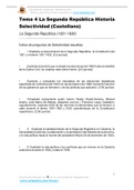 Tema 4 La Segunda República Historia  Selectividad