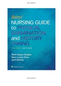 Bates Nursing Guide Physical Examination 2nd Edition Hogan-Quigley Palm Bickley Test Bank