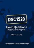 DSC1520 - Exam Questions Papers (2011-2020)
