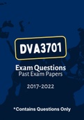 DVA3701 - Exam Questions PACK (2017-2022)