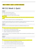 NR511 WEEK 1 QUIZ 1 LATEST 2022/2023