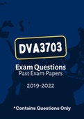 DVA3703 (ExamQuestions and Tut201 Feedback)