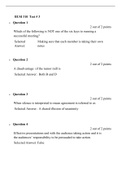 BUSI 310 Test 3, Verified And Correct Answers, Liberty Univ