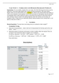 EXSC 520 CASE STUDY 1 – CORRELATION AND BIVARIATE REGRESSION TEMPLATE