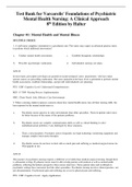 Varcarolis’ Foundations of Psychiatric Mental Health Nursing A Clinical Approach by Margaret Jordan Halter, PhD, APRN 8th Edition Test Bank
