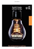 New Venture Management 2nd Edition Kuratko Test Bank