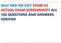  HESI RN EXIT EXAM V2 2022ACTUAL EXAM SCREENSHOTS ALL  160 QUESTIONS AND ANSWERS  VERIFIED
