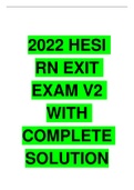 2022 HESI RN EXIT EXAM V2 WITH COMPLETE SOLUTION