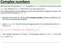 Summary   (Algrebra)-Complex Numbers