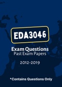 EDA3046 - Exam Questions PACK (2012-2019)