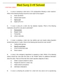 Exam (elaborations) MedSurg325 (MEDSURG325) 