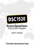 DSC1520 - Exam Questions Papers (2015-2020)