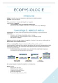 Samenvatting  Ecofysiologie inclusief highlight college (UvA)