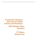  Examination Questions and Answers in Basic Anatomy and Physiology 2400 Multiple Choice Questions  2nd Edition  Martin Caon