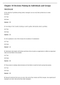 Chapter 10 Decision Making by Individuals and Groups