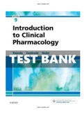 TEST BANK FOR INTRODUCTION TO CLINICAL PHARMACOLOGY 9TH EDITION VISOVSKY