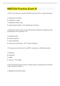 NBSTSA Practice Exam B (150 Questions with 100% Correct Answers)