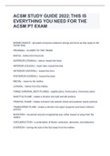 ACSM STUDY GUIDE 2022; THIS IS EVERYTHING YOU NEED FOR THE ACSM PT EXAM