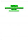 TEST BANK for  Operations Management Creating Value Along the Supply Chain 9th Edition By Russell and Taylor all chapters 1 to 17 complete ISBN;9781119905653