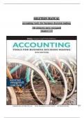 SOLUTION MANUAL for accounting tools for business decision making 8th edition by jerry and weygandt chapter 1 to 25 complete ISBN;9781119494782