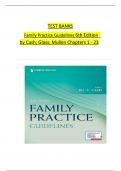 Test Bank - Family Practice Guidelines 6th Edition by Jill C. Cash; Cheryl A. Glass; ‎Jenny Mullen