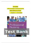 test bank for Leddy Peppers Professional Nursing 10th Edition lucy j. Hood Questions And Answers Graded A+