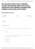 MN 576 UNIT 10 FINAL EXAM (VERSION 1)LATEST UPDATE2024-2025 /FINAL EXAM QUESTIONS AND VERIFIED ANSWERS| 100% CORRECT SOLUTIONS/ GET IT RIGHT